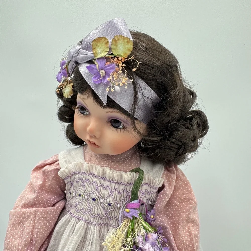 Vintage Kay McKee Shy Violet Porcelain Doll Hamilton Collection 1991 w/ Box Auth